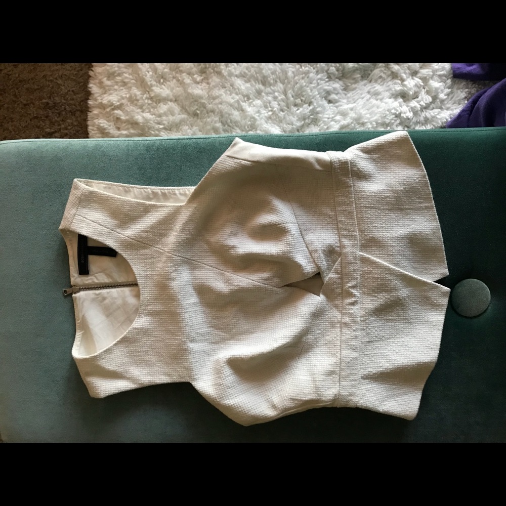 White BCBG Tuxedo Top
